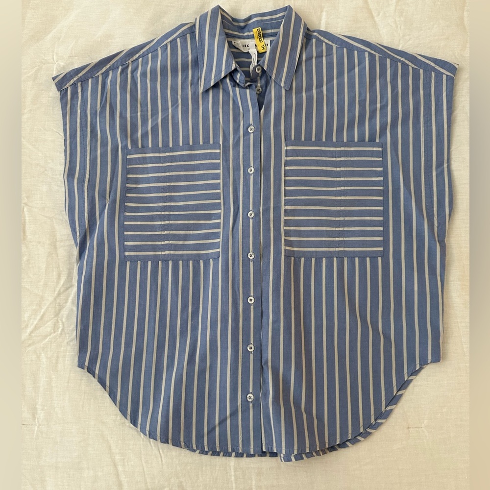 Apiece Apart - Soler Top - blue/white stripe - size small